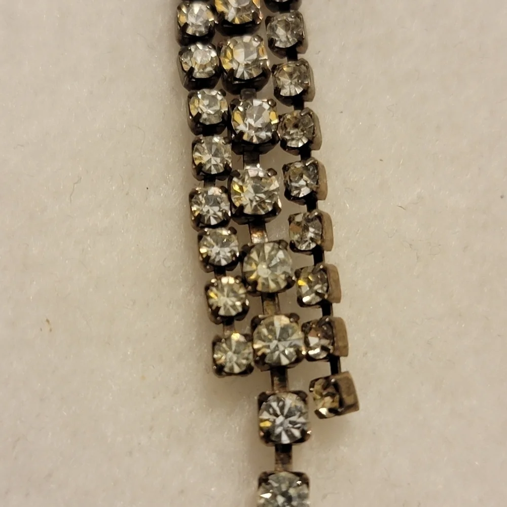 Vintage rhinestone earrings.